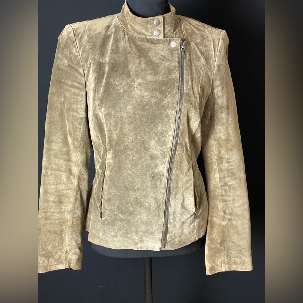 Alfani Figure Flattering Suede Jacket